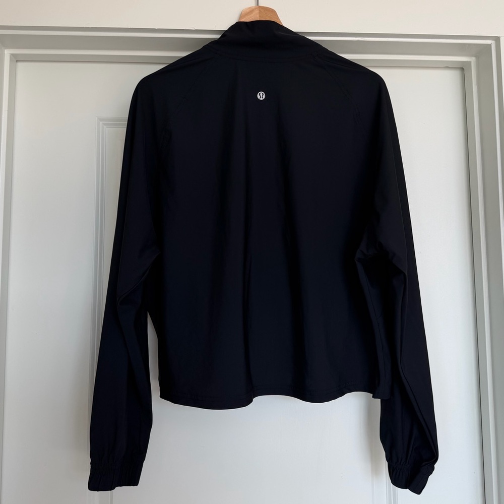 Lululemon Womens Activewear Lightweight Full-Zip Jacket Black Relaxed Fit Size 8 - Picture 6 of 7